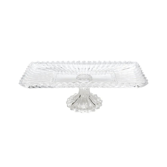 Travessa de Cristal com Pé Retangular Geneva