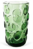 CJ DE COPOS EM VIDRO COM TEXTURA BOLHAS VERDE 6PCS - 350ML