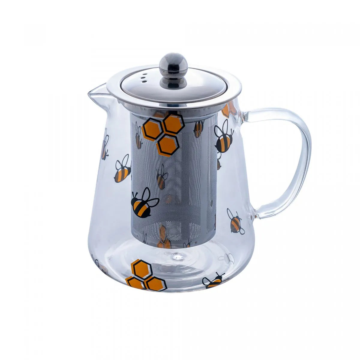 Chaleira de Vidro Borossilicato com Filtro de Aço Inox Bee 750ml - DoceLar Loja