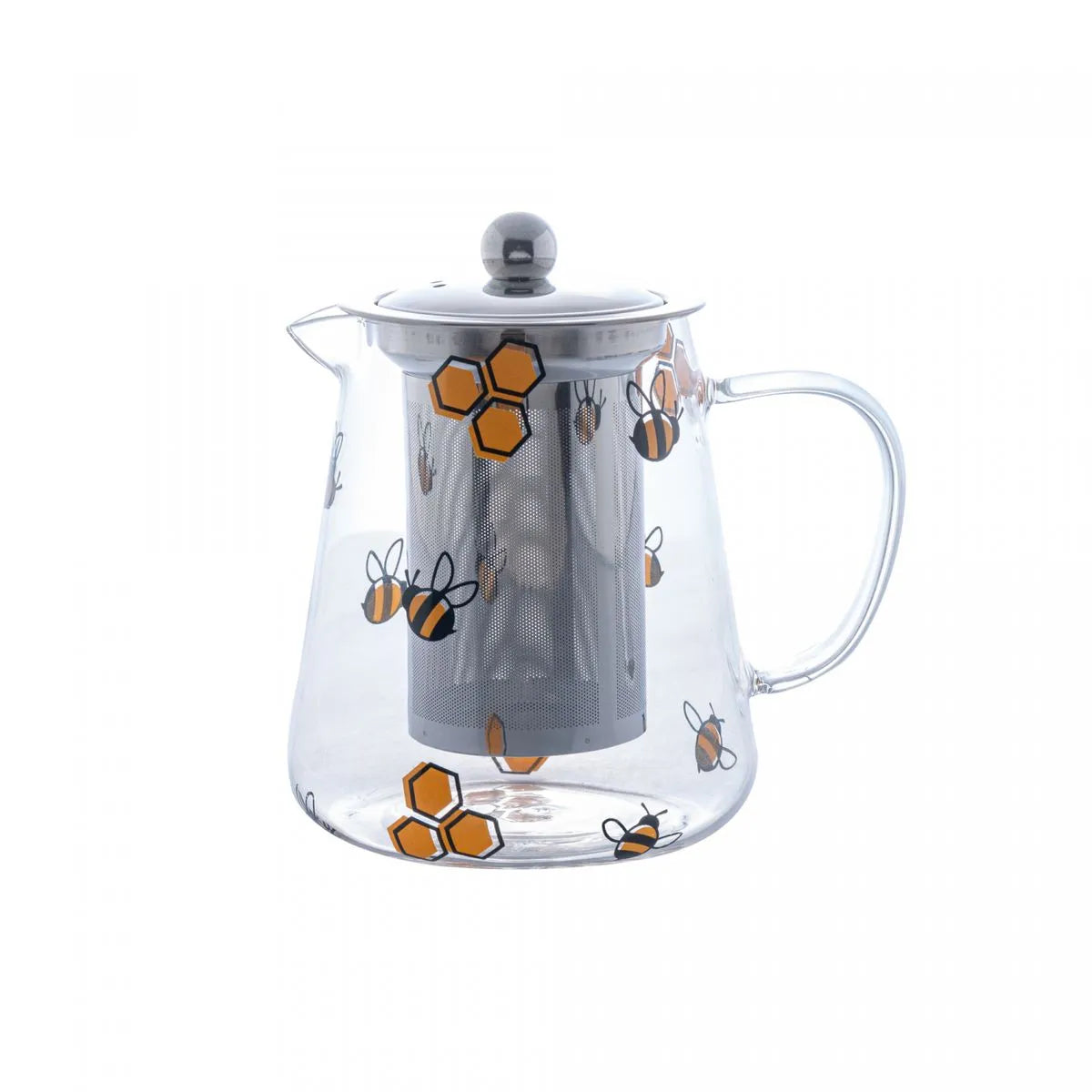 Chaleira de Vidro Borossilicato com Filtro de Aço Inox Bee 750ml - DoceLar Loja