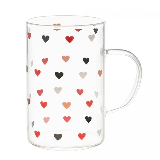 Caneca de Vidro Borossilicato Resistente ao Calor Love 280ml - DoceLar Loja