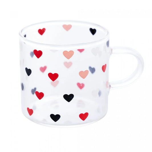 Caneca de Vidro Borossilicato Resistente ao Calor Love 125ml - DoceLar Loja
