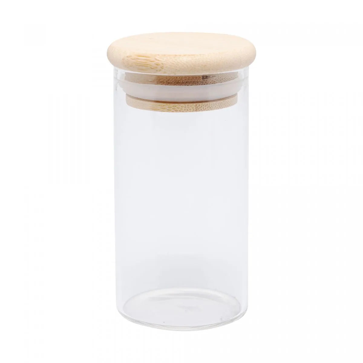 Porta Mantimento de Vidro Borossilicato com Tampa de Bambu 120ml - DoceLar Loja