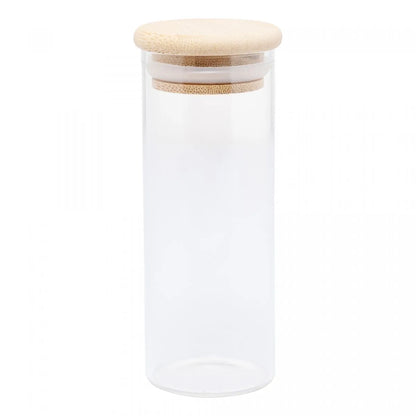 Porta Mantimento de Vidro Borossilicato com Tampa de Bambu 160ml - DoceLar Loja