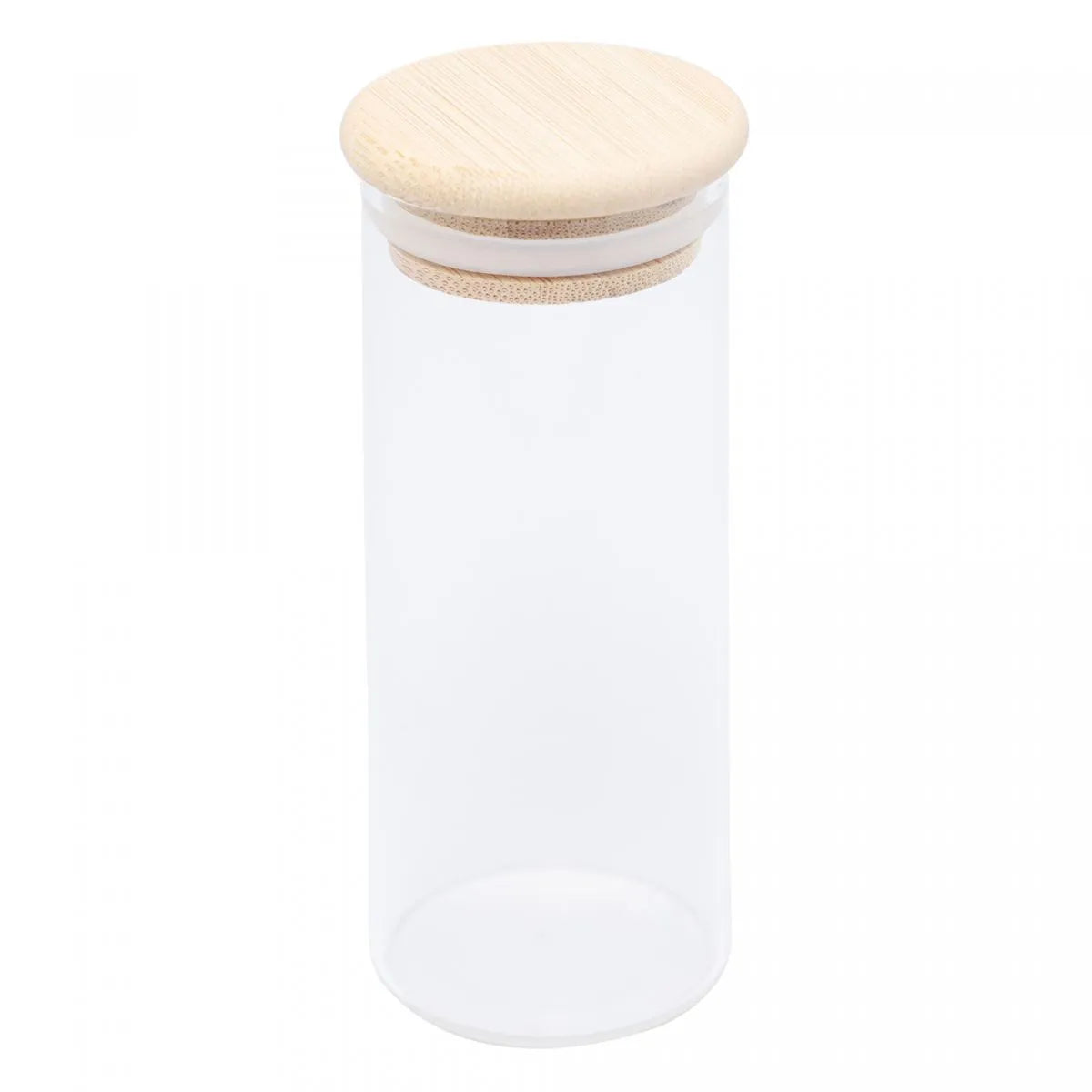 Porta Mantimento de Vidro Borossilicato com Tampa de Bambu 160ml - DoceLar Loja