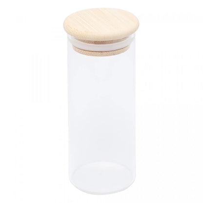 Porta Mantimento de Vidro Borossilicato com Tampa de Bambu 160ml - DoceLar Loja