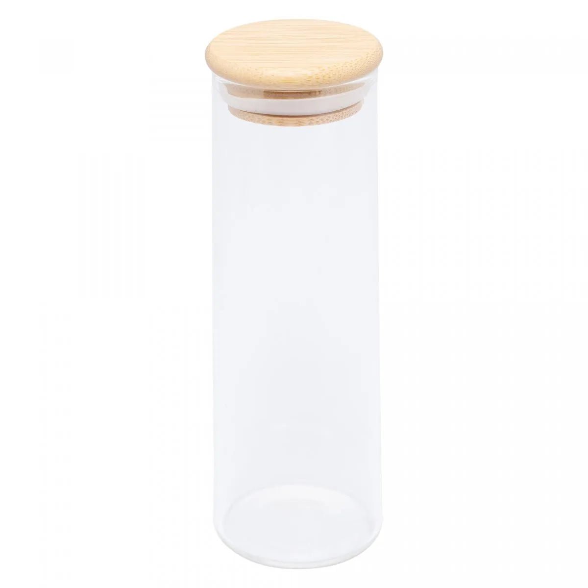 Porta Mantimento de Vidro Borossilicato com Tampa de Bambu 210ml - DoceLar Loja