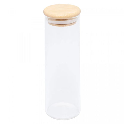 Porta Mantimento de Vidro Borossilicato com Tampa de Bambu 210ml - DoceLar Loja