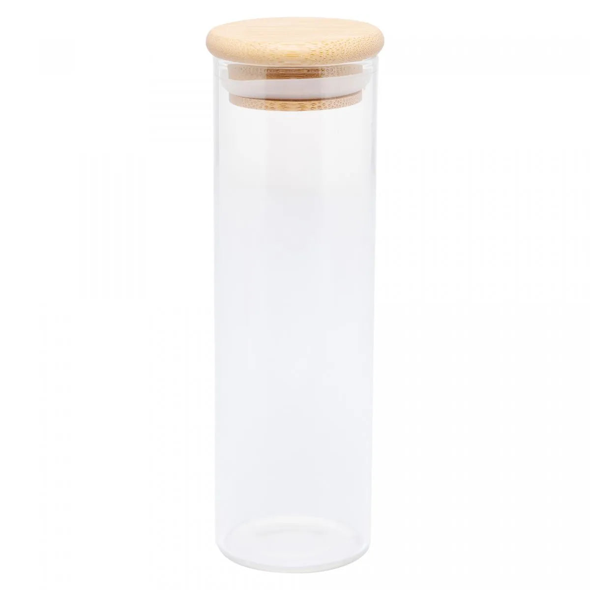 Porta Mantimento de Vidro Borossilicato com Tampa de Bambu 210ml - DoceLar Loja