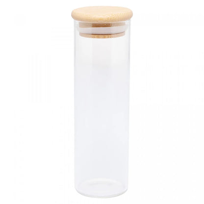 Porta Mantimento de Vidro Borossilicato com Tampa de Bambu 210ml - DoceLar Loja