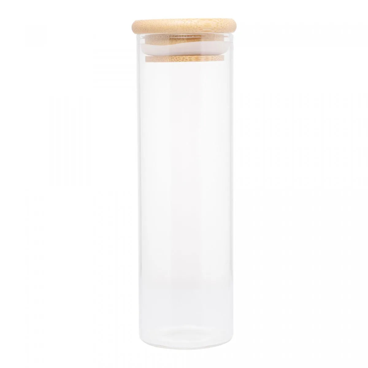 Porta Mantimento de Vidro Borossilicato com Tampa de Bambu 210ml - DoceLar Loja