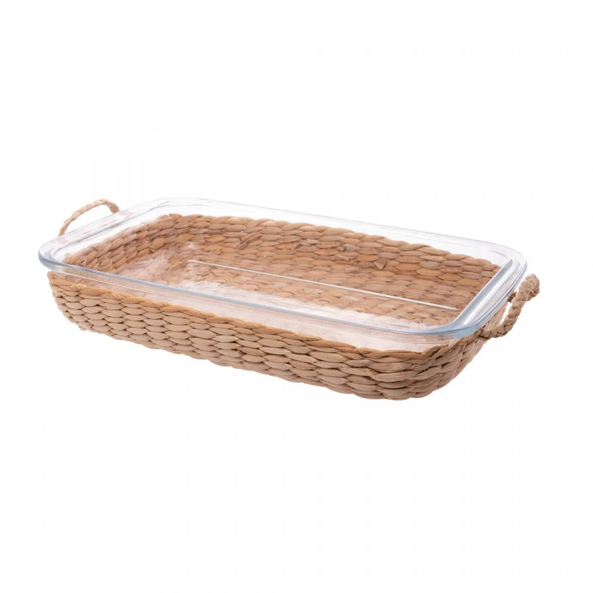 Refratário de Borossilicato Resistente ao Calor com Suporte em Fibra Natural e Alça