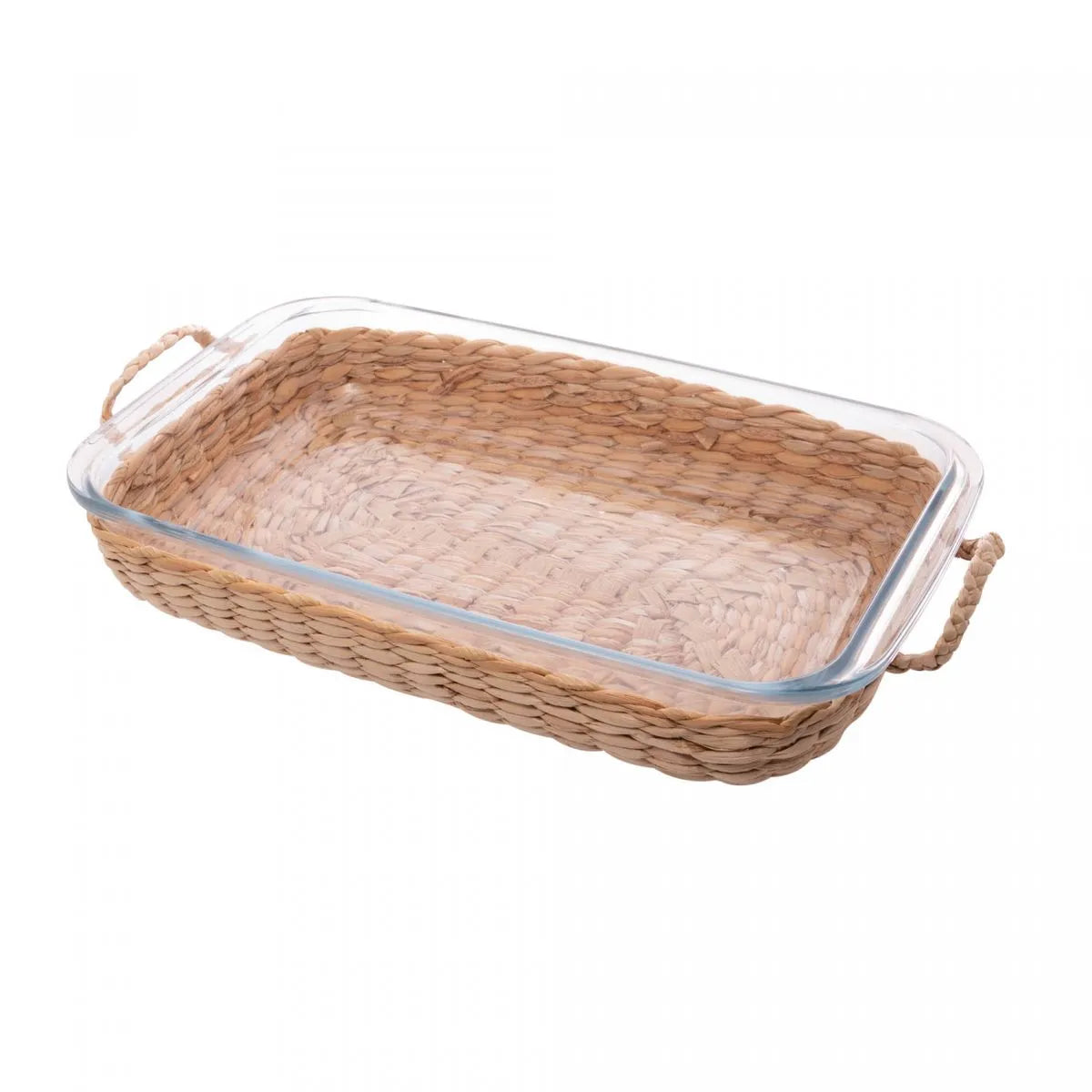 Refratário de Borossilicato Resistente ao Calor com Suporte em Fibra Natural e Alça