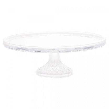 Prato para Bolo de Cristal com Pé Lys - DoceLar Loja