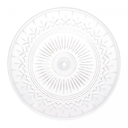 Prato para Bolo de Cristal com Pé Lys - DoceLar Loja