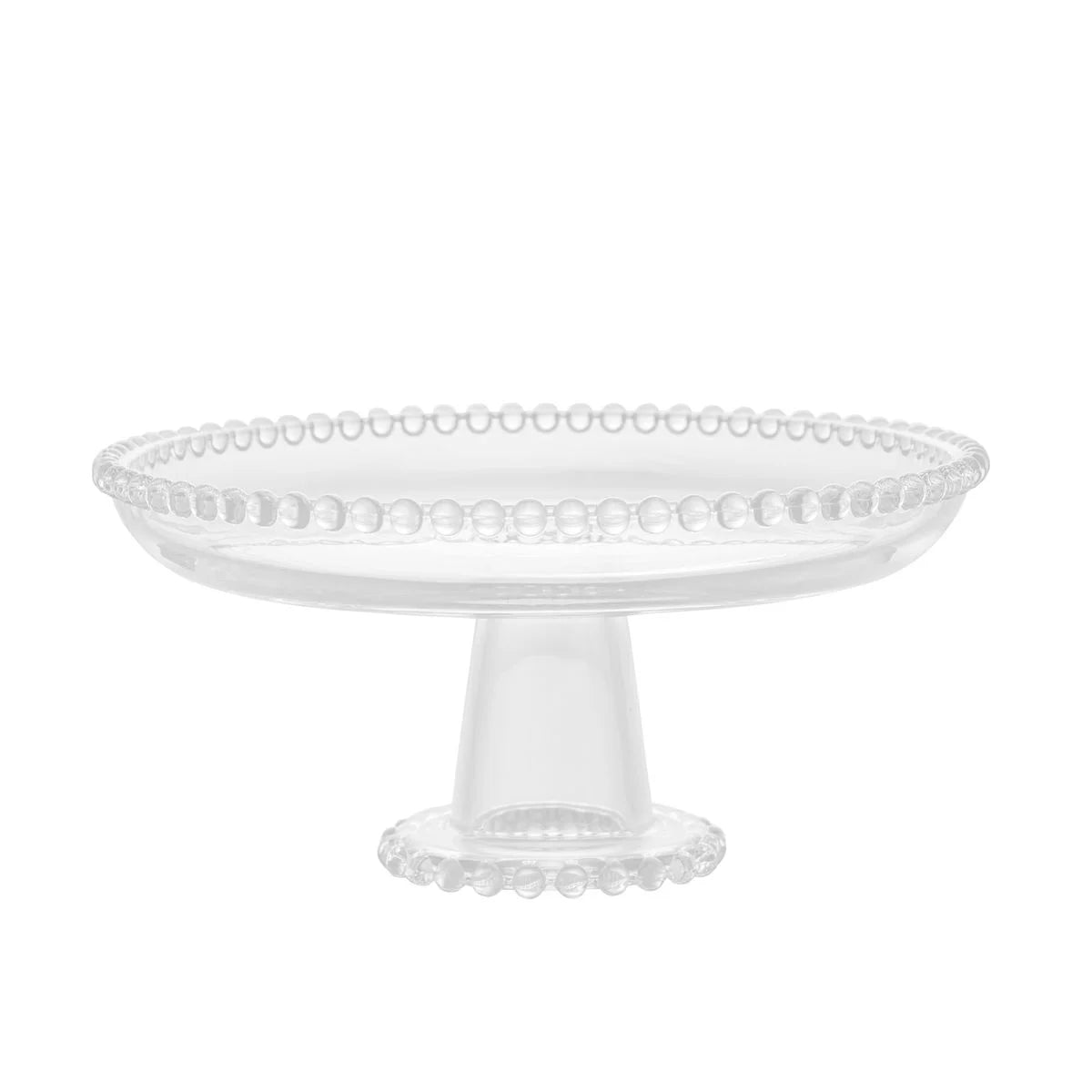 Prato Cristal com Pé Pearl - DoceLar Loja