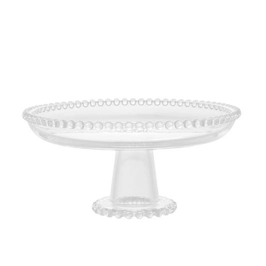 Prato Cristal com Pé Pearl - DoceLar Loja