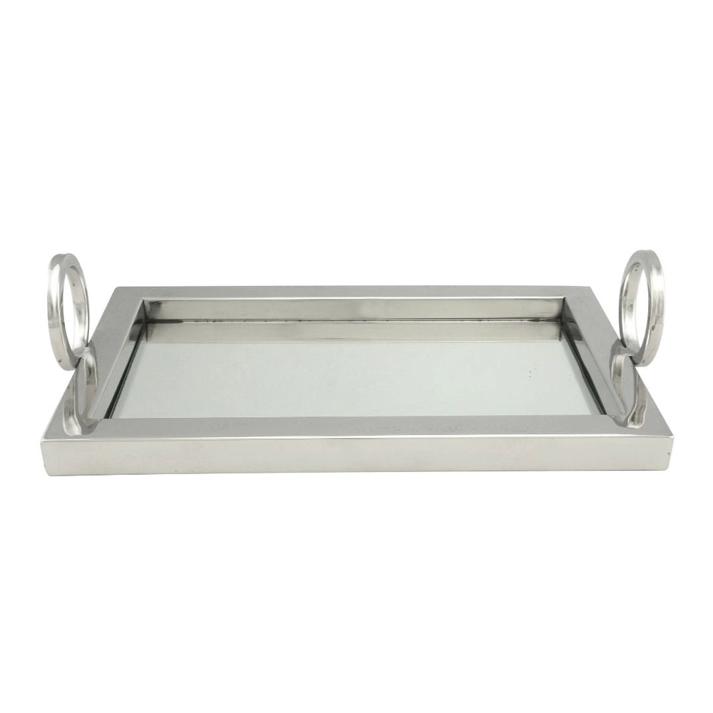 BANDEJA ACO INOX C/ESPELHO 30x19x8cm