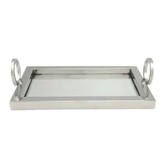 BANDEJA ACO INOX C/ESPELHO 30x19x8cm