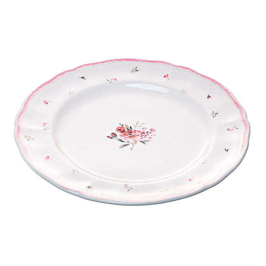 PRATO RASO FLORESCER 27CM ROSA CERAMICA WOLFF