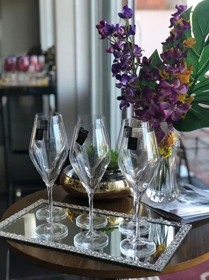 Jogo de 6 Taças P/Vinho Tinto Loxia em Cristal Ecológico - DoceLar Loja