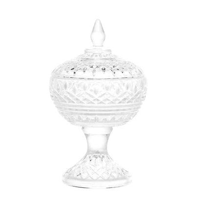 Potiche Decorativo Cristal C/ Pé Lys