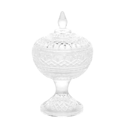 Potiche Decorativo Cristal C/ Pé Lys