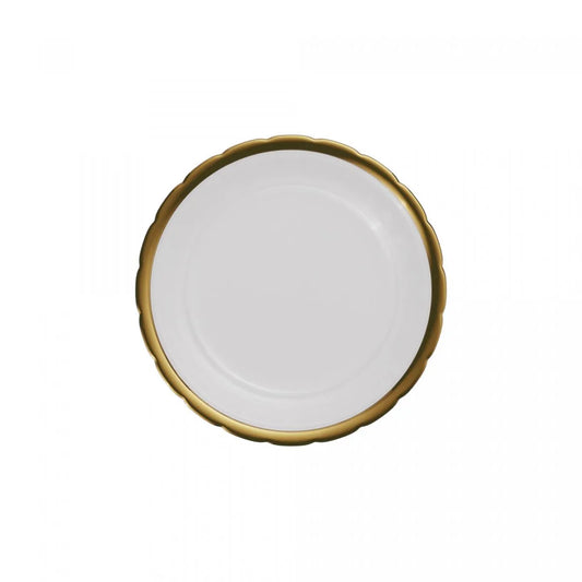 Jogo 6 Copos Altos de Cristal Ecológico com Fio de Ouro Imperial