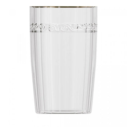 Jogo 6 Copos Altos de Cristal Ecológico com Fio de Ouro Imperial