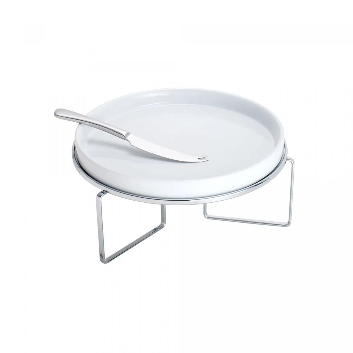 Rechaud com Suporte e Faca de Aço Inox-Pequeno - DoceLar Loja