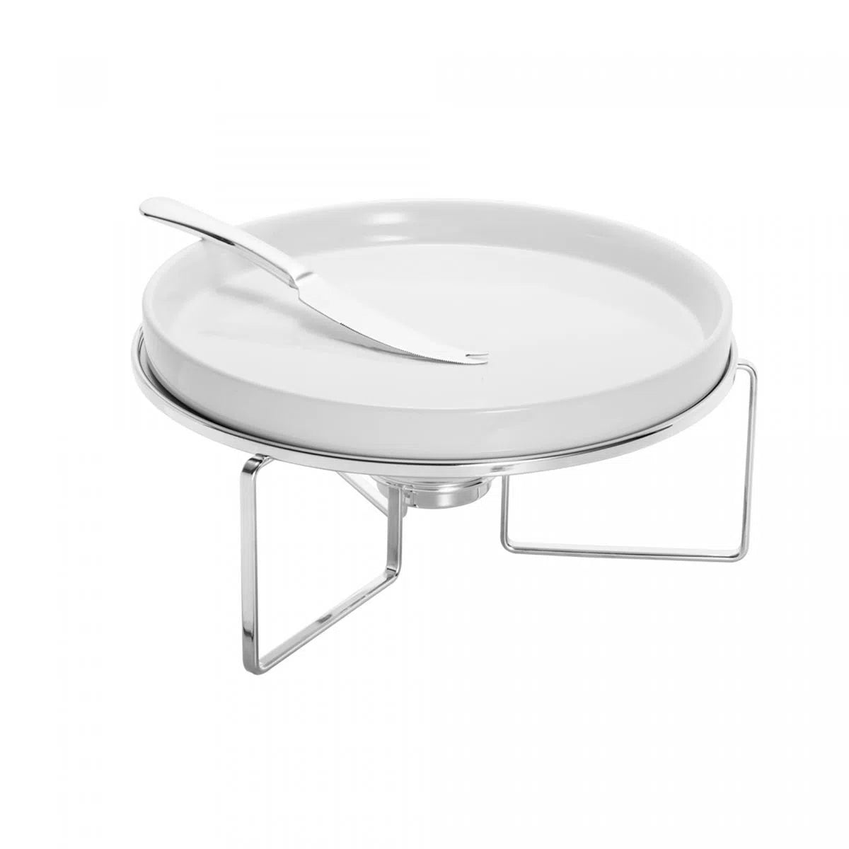 Rechaud de Cerâmica com Suporte de Aço Inox e Faca-Grande - DoceLar Loja