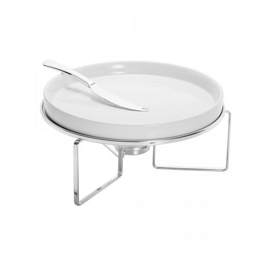 Rechaud de Cerâmica com Suporte de Aço Inox e Faca-Grande - DoceLar Loja