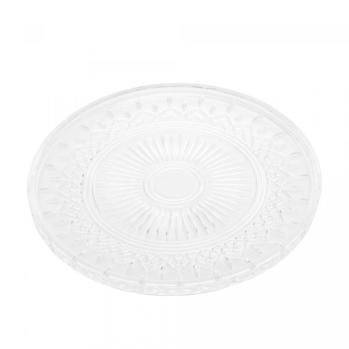 Prato de Cristal para Servir Lys - DoceLar Loja