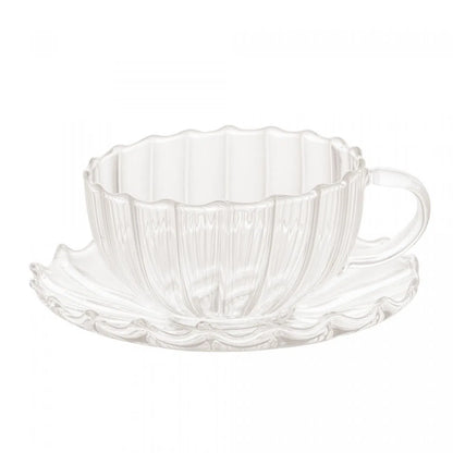 Xícara de Café e Chá com Pires Dupla de Vidro Borossilicato - DoceLar Loja