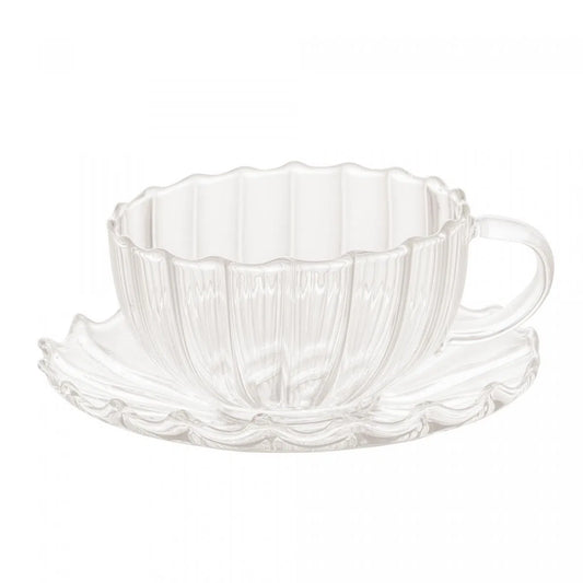 Xícara de Café e Chá com Pires Dupla de Vidro Borossilicato - DoceLar Loja