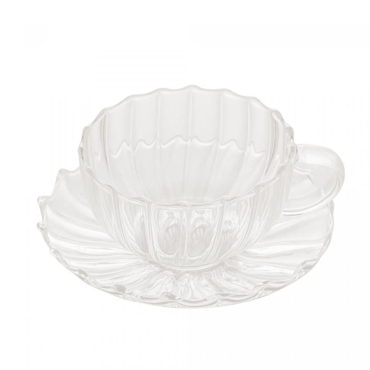 Xícara de Café e Chá com Pires Dupla de Vidro Borossilicato - DoceLar Loja