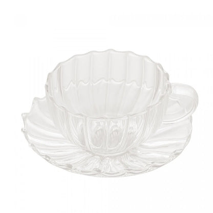 Xícara de Café e Chá com Pires Dupla de Vidro Borossilicato - DoceLar Loja