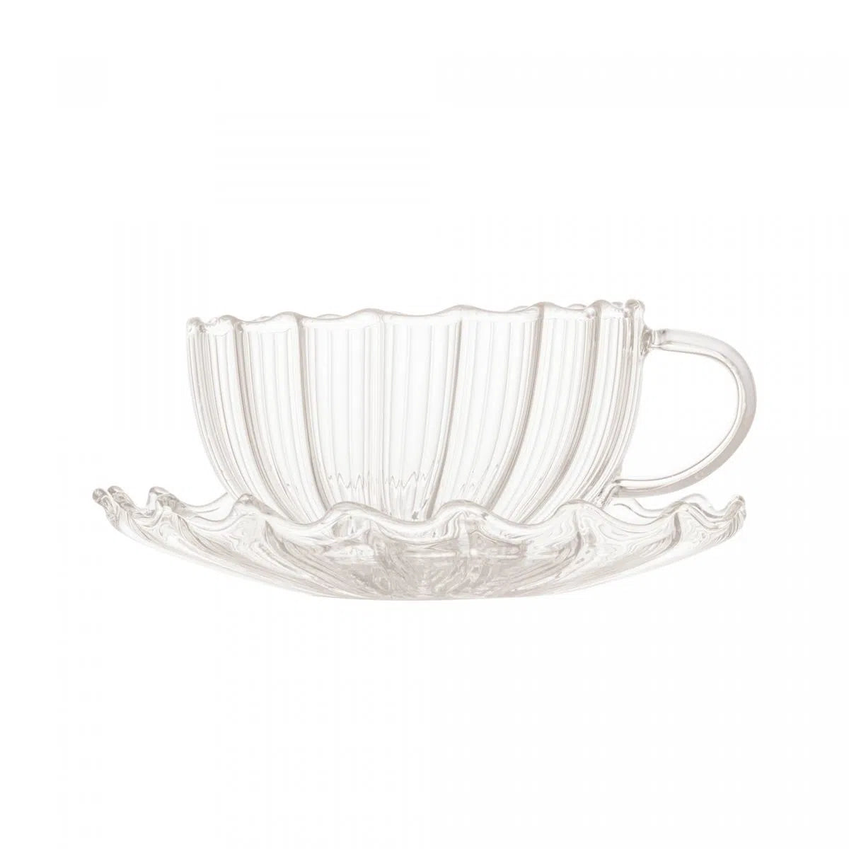 Xícara de Café e Chá com Pires Dupla de Vidro Borossilicato - DoceLar Loja