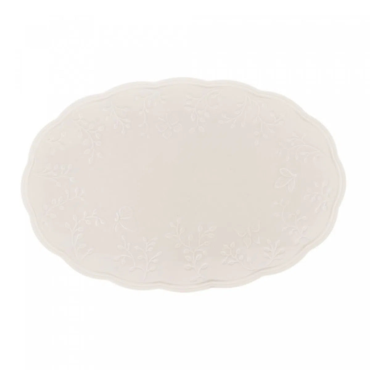 Travessa de Porcelana New Bone Butterfly Flower - DoceLar Loja