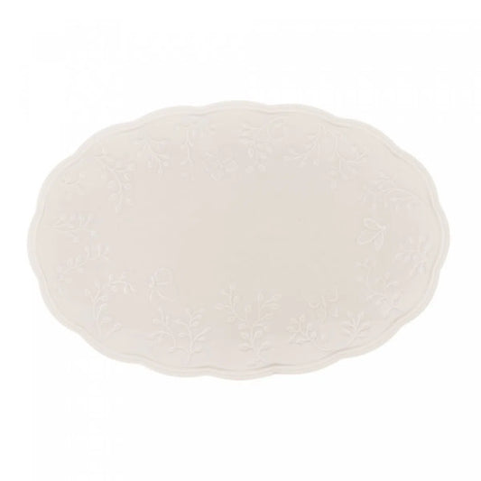 Travessa de Porcelana New Bone Butterfly Flower - DoceLar Loja