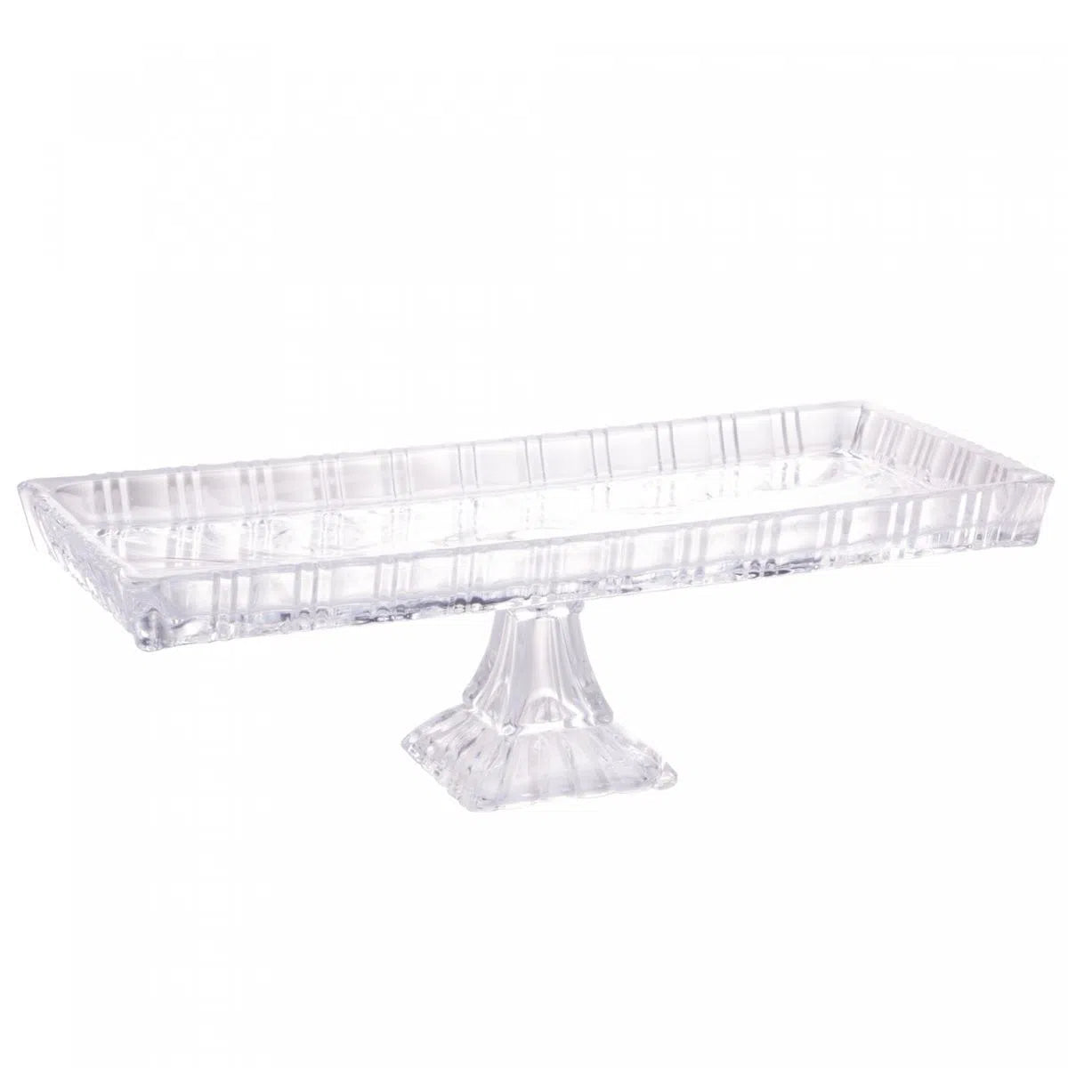 Travessa de Cristal com Pé Dragon - DoceLar Loja