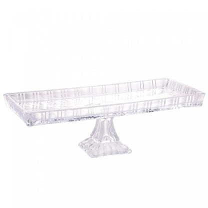 Travessa de Cristal com Pé Dragon - DoceLar Loja