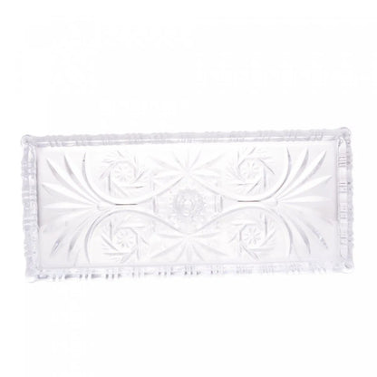 Travessa de Cristal com Pé Dragon - DoceLar Loja