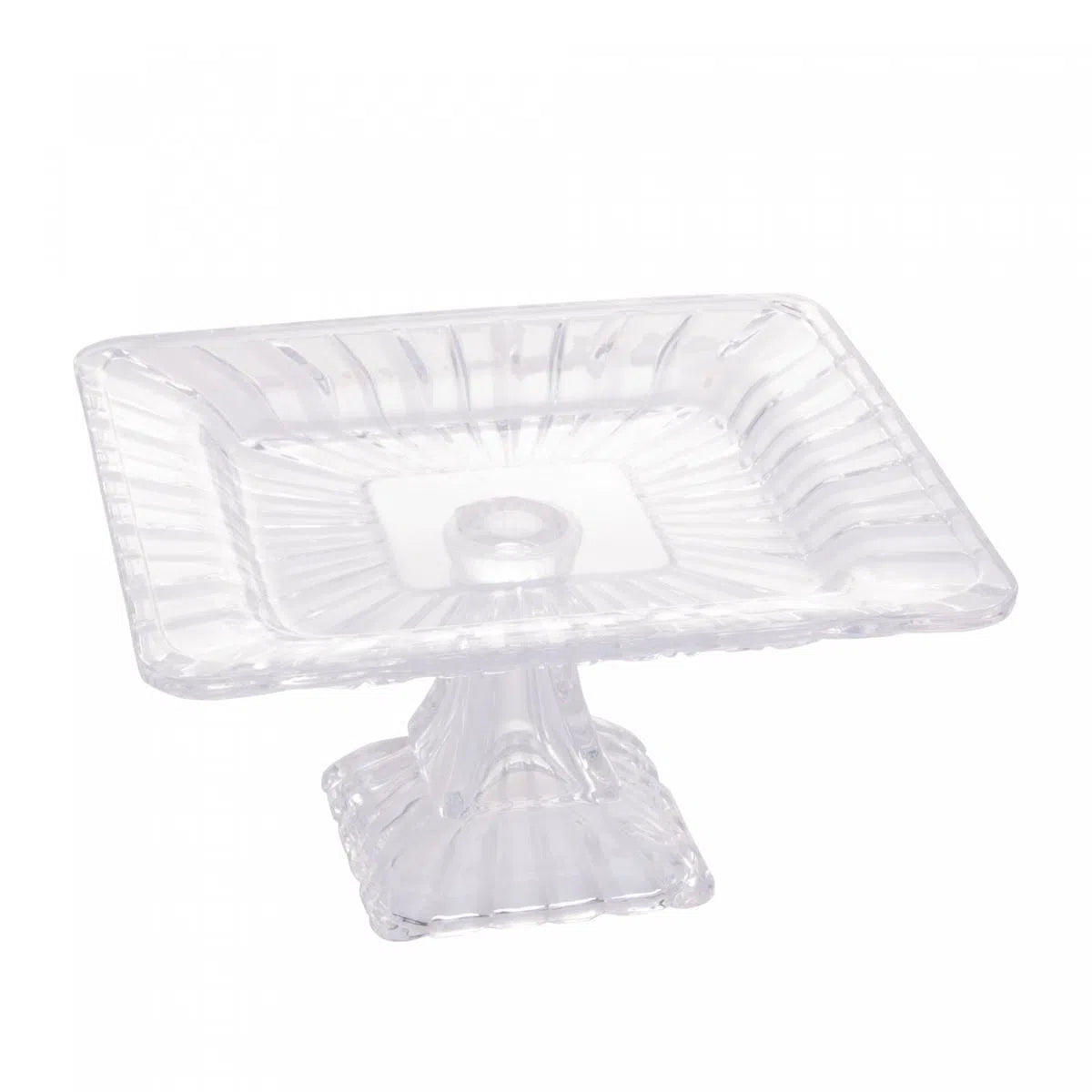 Prato para Bolo de Cristal Quadratta - DoceLar Loja