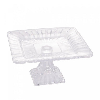 Prato para Bolo de Cristal Quadratta - DoceLar Loja