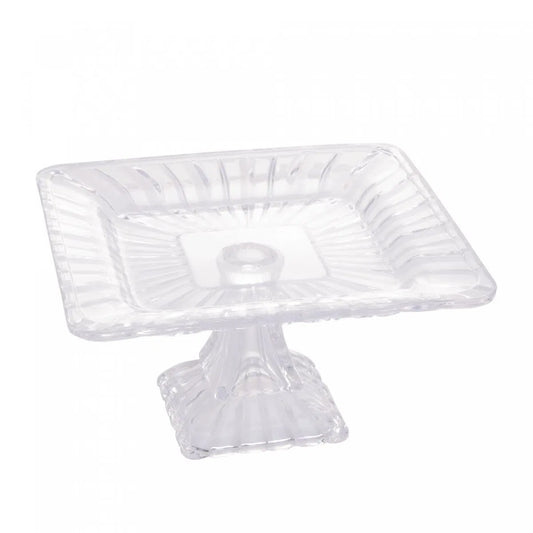 Prato para Bolo de Cristal Quadratta - DoceLar Loja
