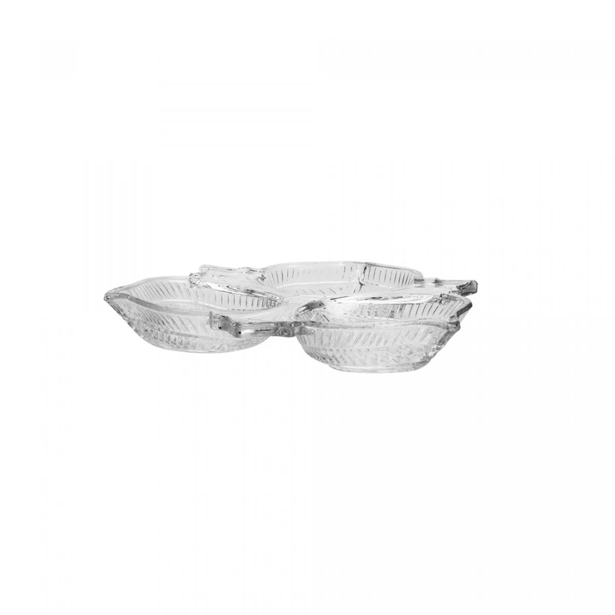 Petisqueira de Cristal com 3 Divisórias Vintage - DoceLar Loja