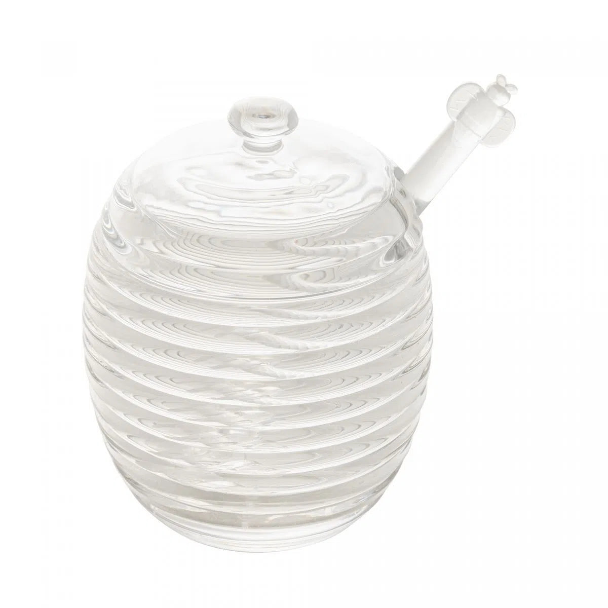 Meleira de Cristal com Pegador e Tampa Colméia - DoceLar Loja