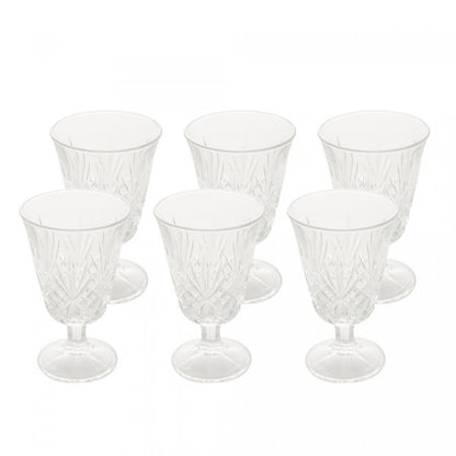 Cj 6 Taças de Água de Vidro Dublin - DoceLar Loja