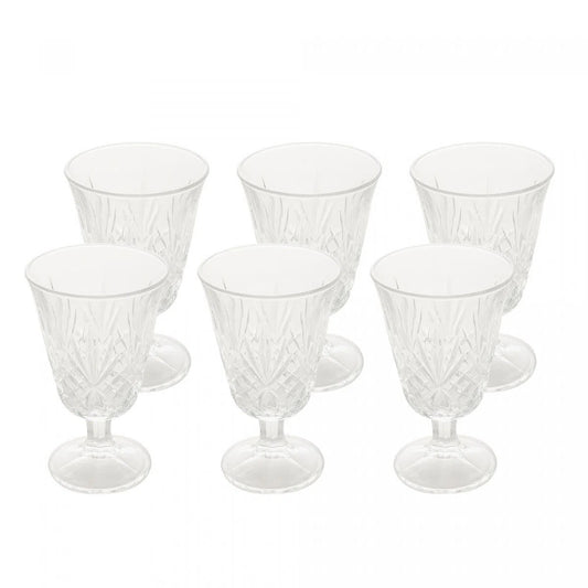 Cj 6 Taças de Água de Vidro Dublin - DoceLar Loja